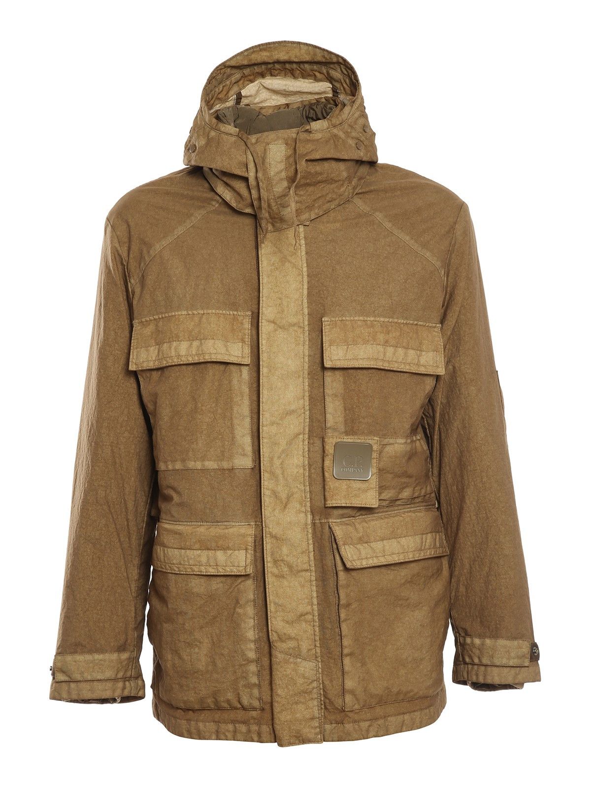 C.P. Company o1y1224 Logo Hooded Jacket in Camel Size US S / EU 44-46 / 1 - 1 Thumbnail