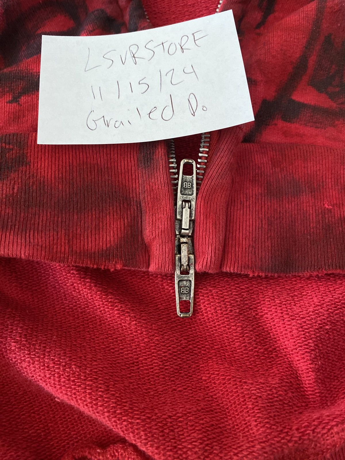 Balenciaga Balenciaga Red Skater Graffiti Zip Hoodie SS23 Large Size US L / EU 52-54 / 3 - 4 Thumbnail
