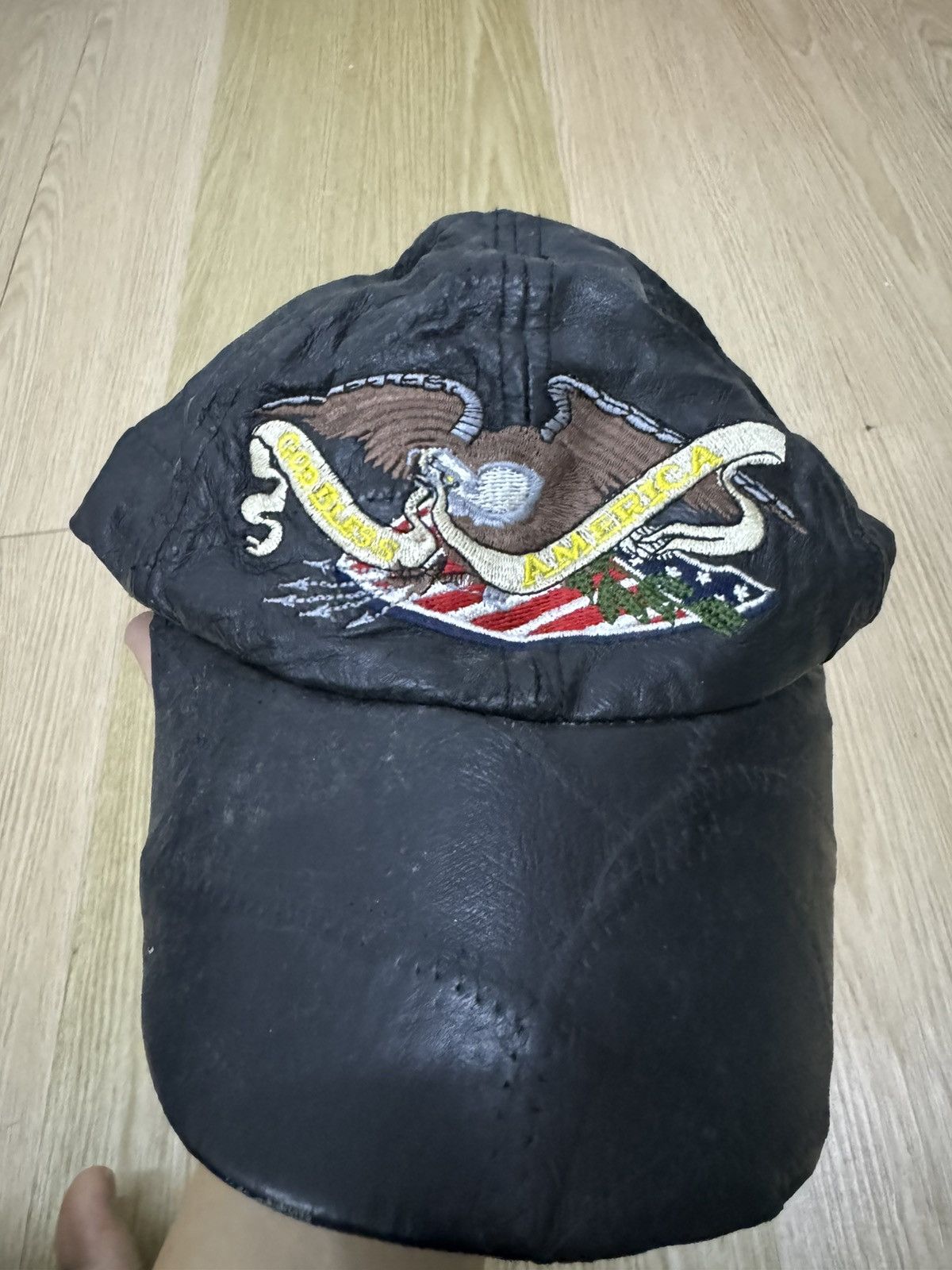 Leather × Vintage Vintage Goddess America leather cap Size ONE SIZE - 2 Thumbnail
