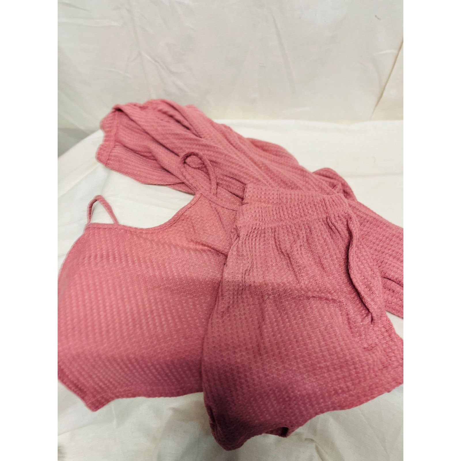 Shein Shein 3 pcs Waffle Knit Lounge Set Size ONE SIZE - 2 Thumbnail