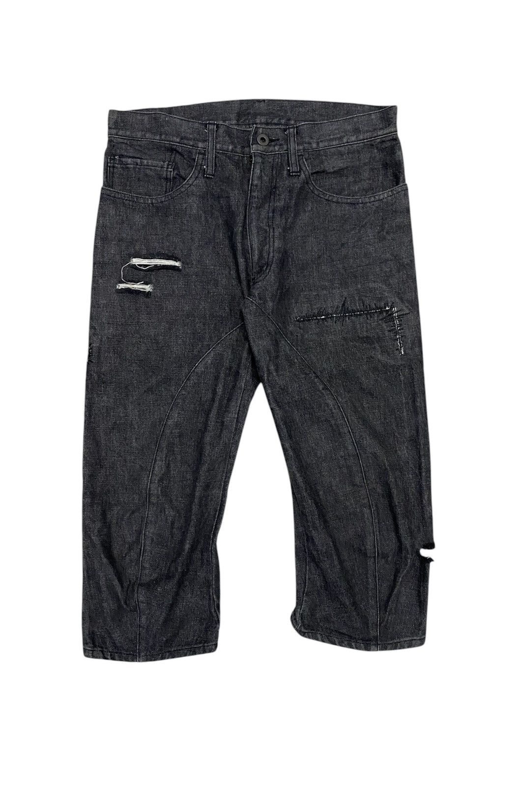 Japanese Brand 2000s EDGE RUPERT O ring distressed 3/4 pants Size US 30 / EU 46 - 1 Thumbnail