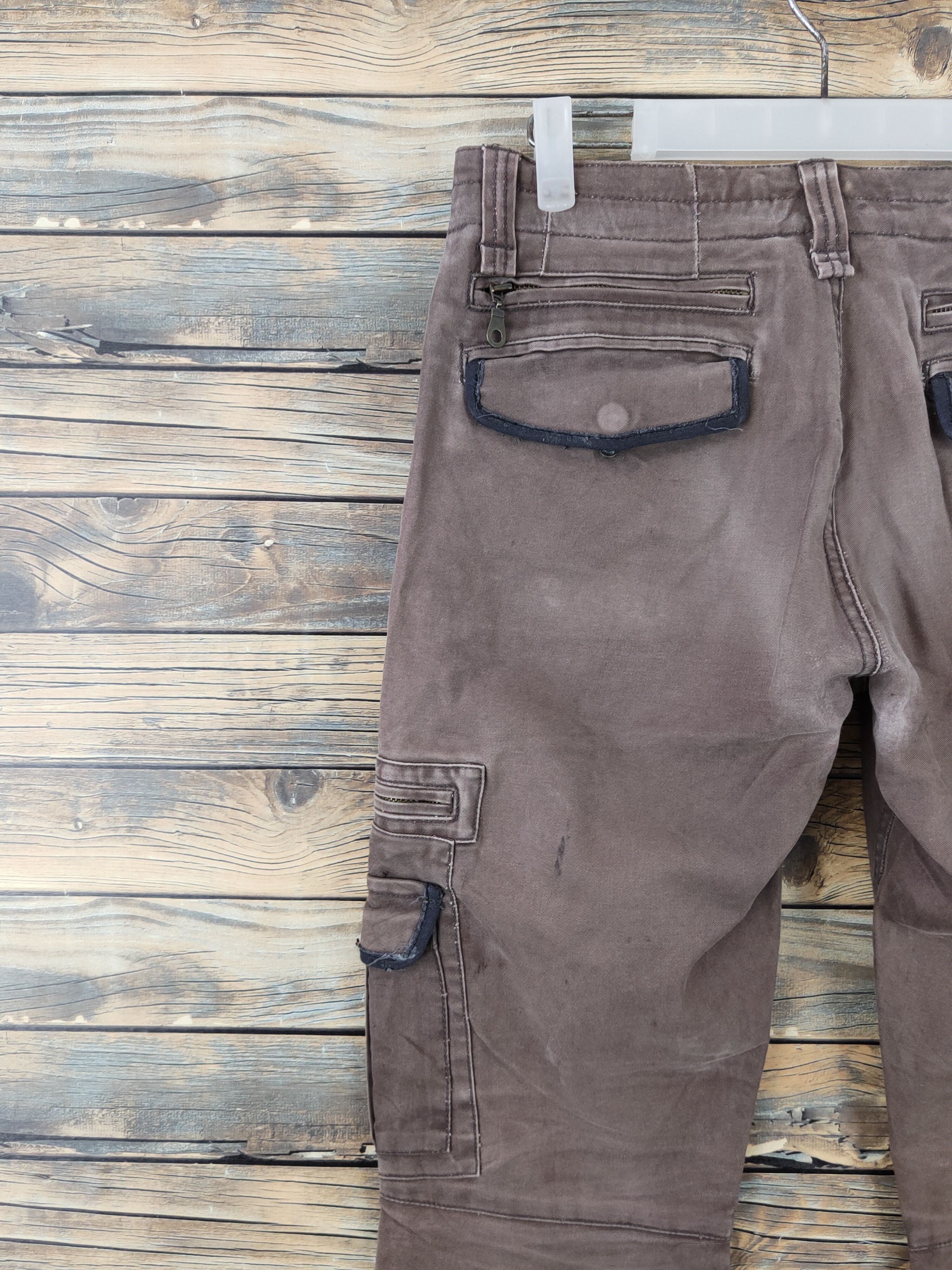 Japanese Brand DL Daily News Brown Multipocket Tactical Cargo Pants #W1847 Size US 30 / EU 46 - 8 Thumbnail