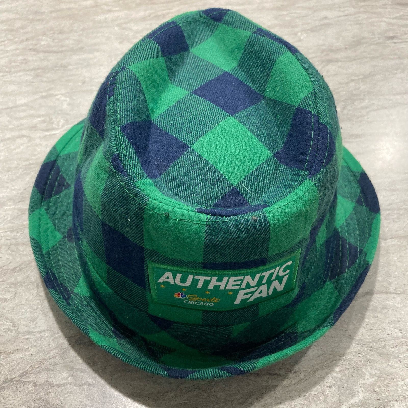 NHL Chicago Blackhawks St. Patrick's Day Green Plaid Fedora Hat Size ONE SIZE - 7 Thumbnail