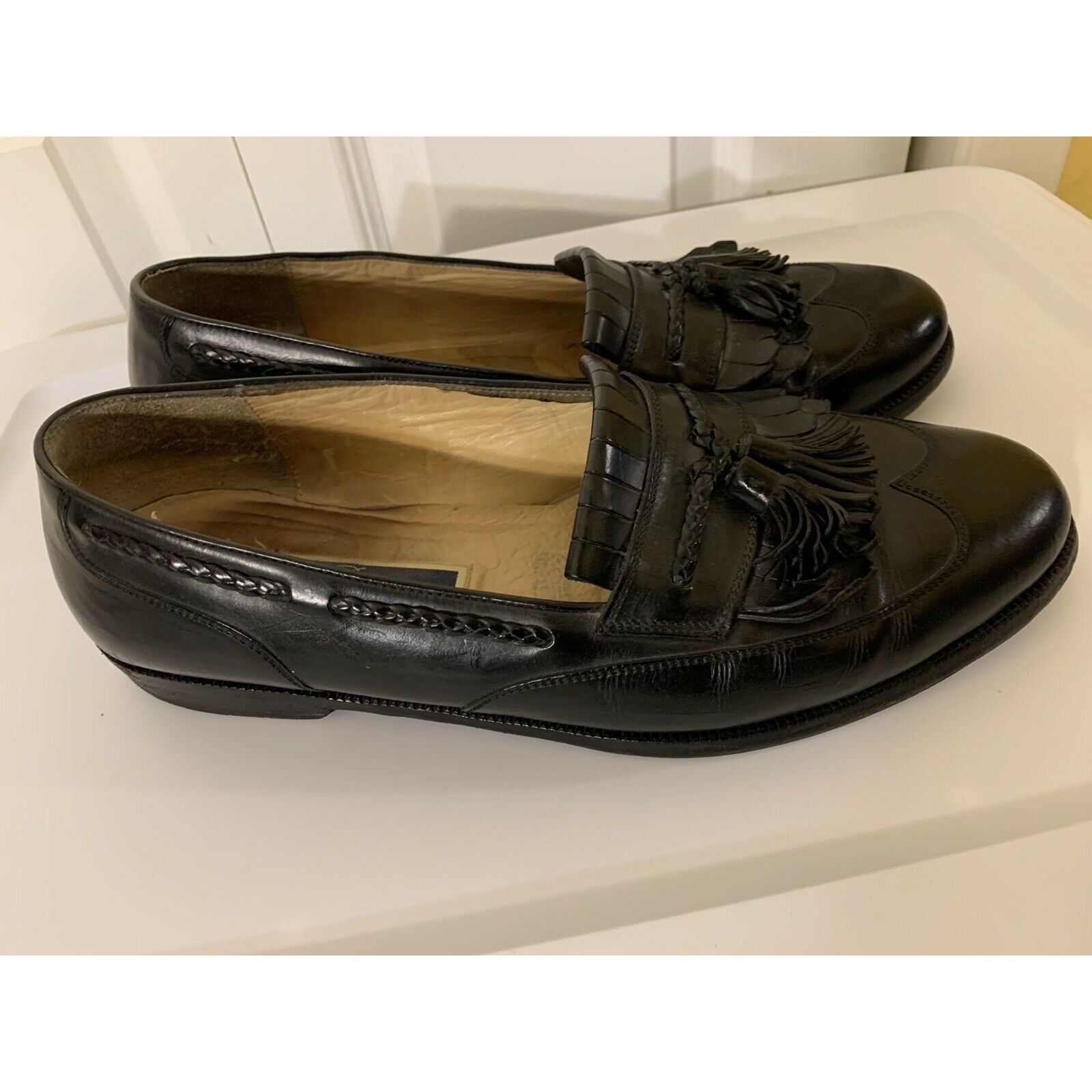 Cole Haan Cole Haan Bragano Mens Sz 12D Black Leather Slip On Tasseled Size US 12 / EU 45 - 4 Thumbnail