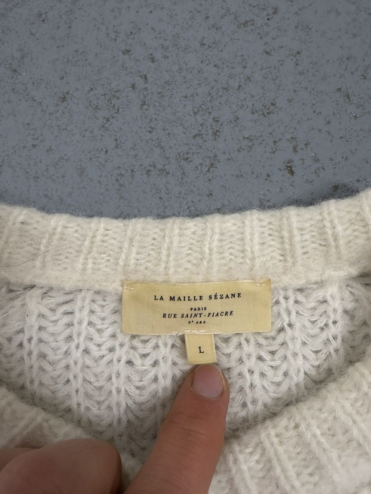 Sezane Sezane Milky Alpaca Knitted Wool Cardigan Size L / US 10 / IT 46 - 7 Thumbnail
