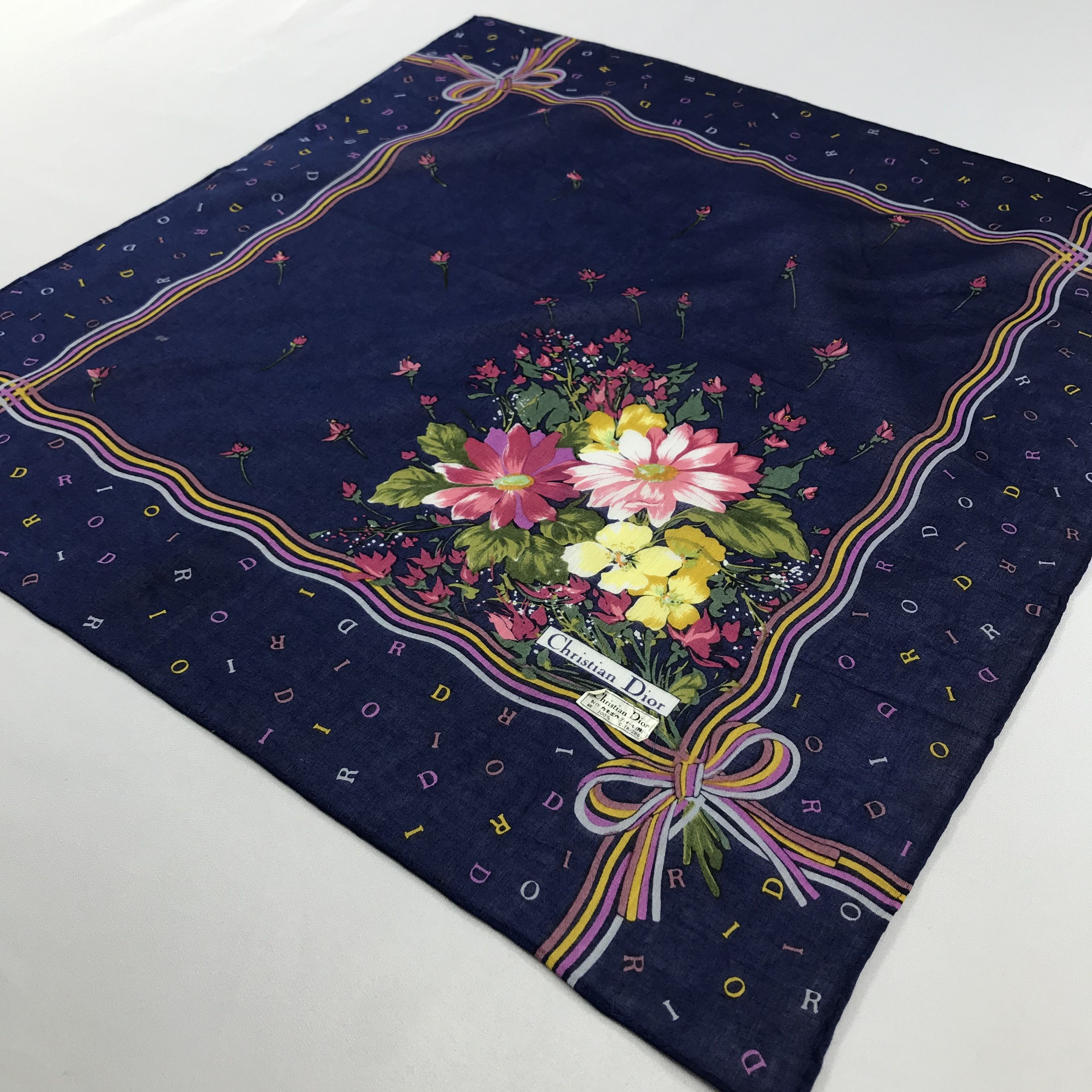 Vintage Christian Dior Bandana / Handkerchief / Neckerchief - S2148 Size ONE SIZE - 2 Thumbnail