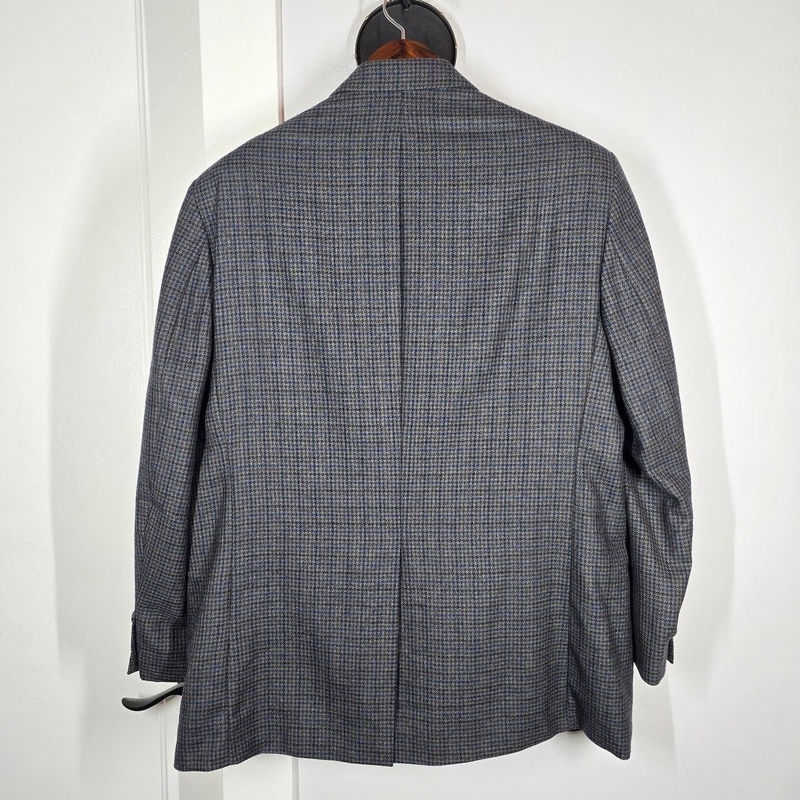 Vintage 90s Vtg Marshall Fields Lambs Wool Blazer Gun Club Check 43R Size 44R - 3 Thumbnail