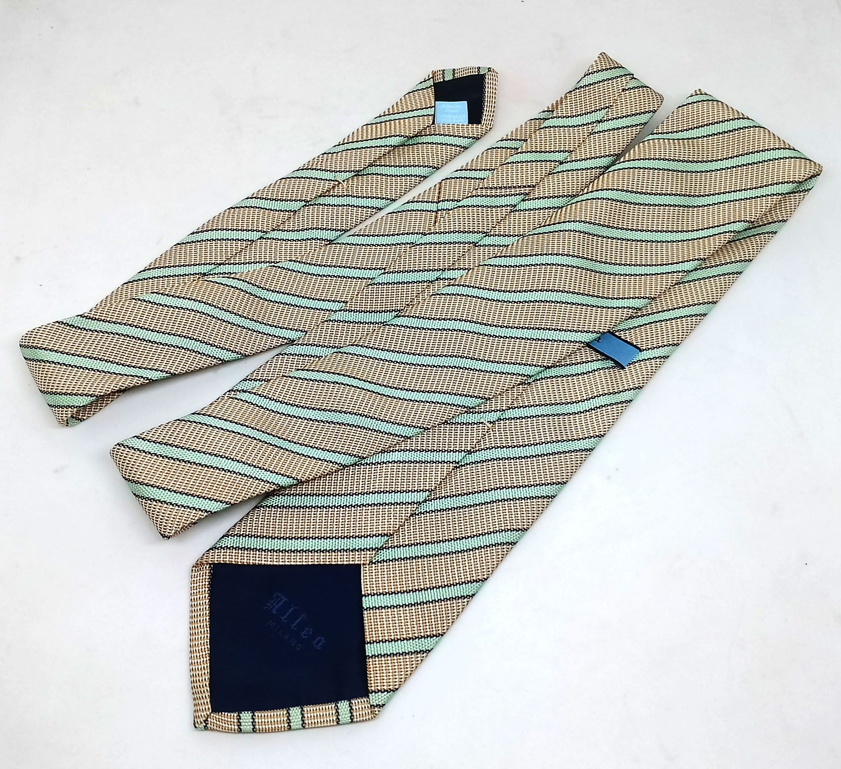 Altea Altea Milano Yellow Beige Silk Tie – Made in Italy Size ONE SIZE - 5 Thumbnail