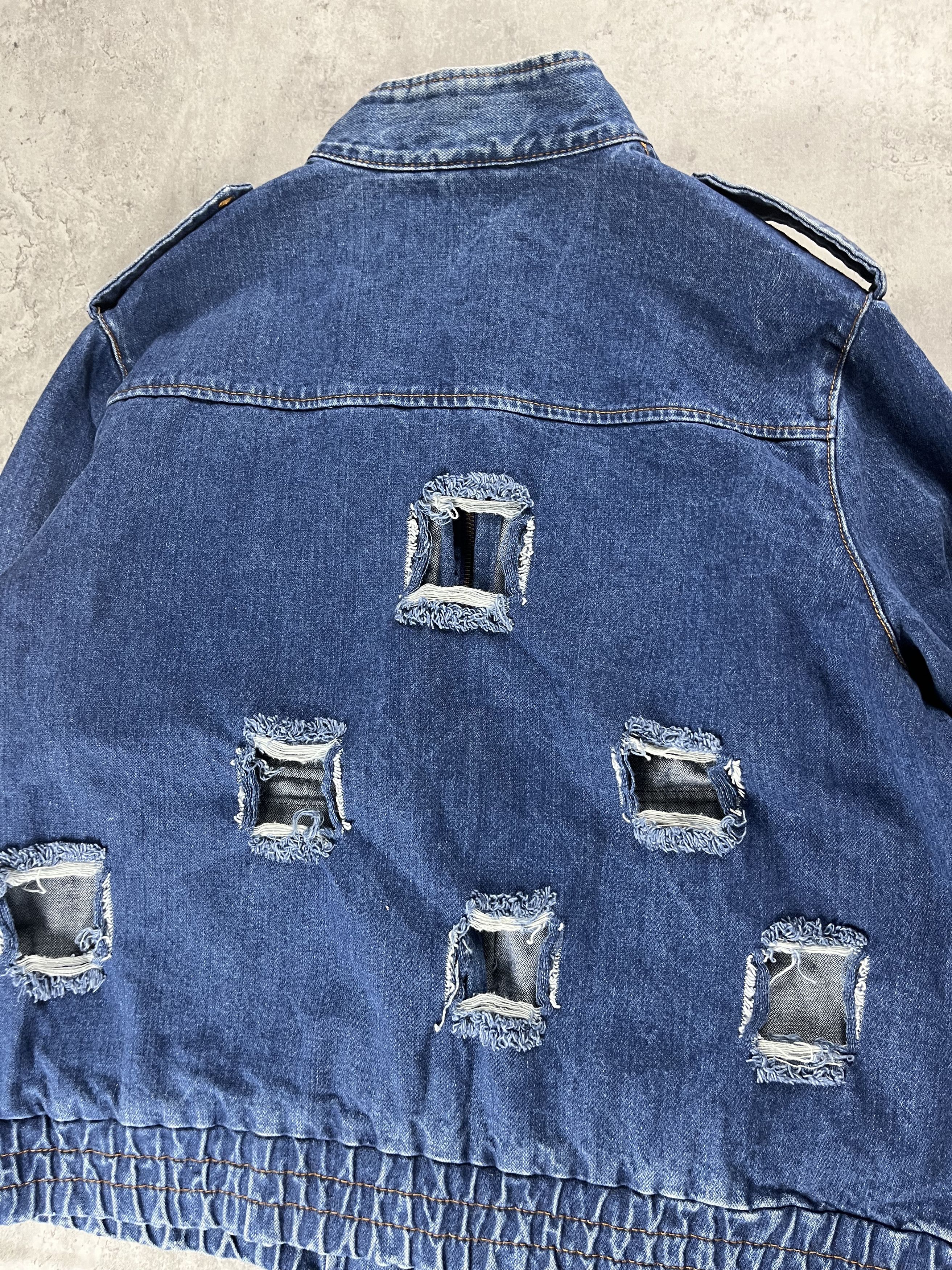 Japanese Brand Japanese Archive Distressed Denim Biker Jacket Size US M / EU 48-50 / 2 - 8 Thumbnail