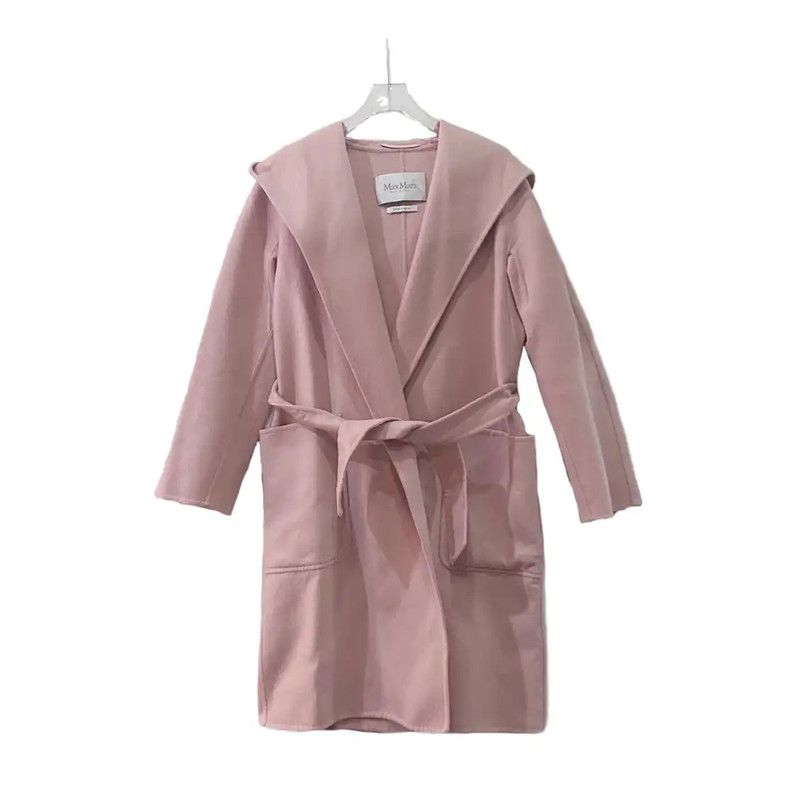 Max Mara MaxMara Pink Wool Women's Coat 0089 Size XS / US 0-2 / IT 36-38 - 1 Thumbnail