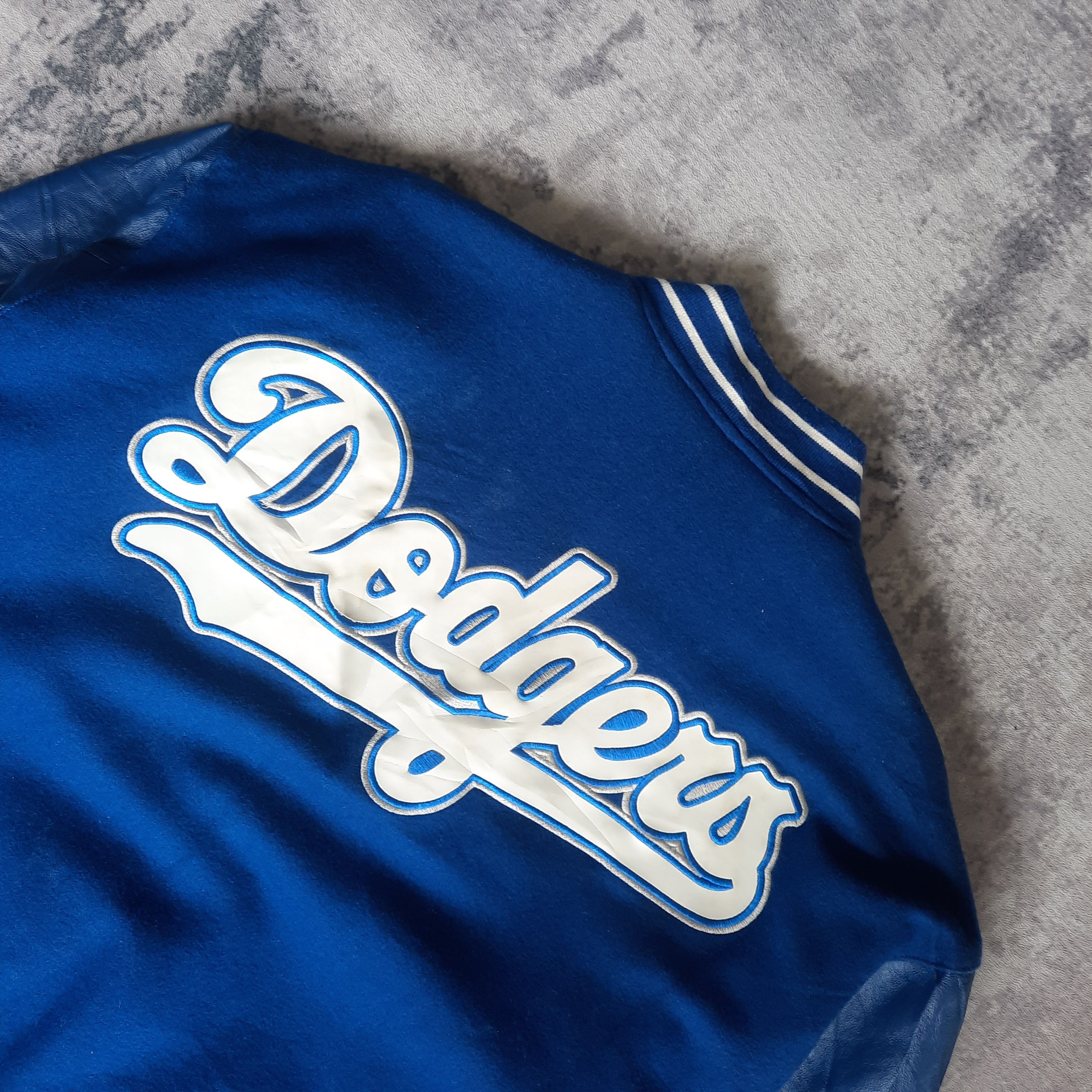 Jeff Hamilton 🌟Vintage La dodgers distressed reversible baseball jacket Size US XL / EU 56 / 4 - 4 Thumbnail