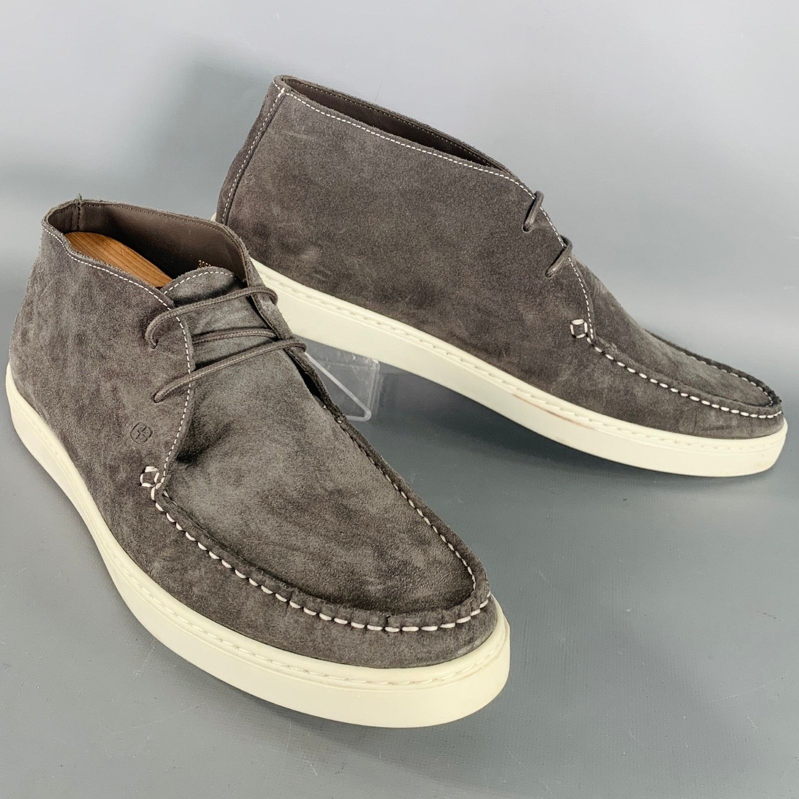 Other G BROWN Size 11.5 Grey Suede Lace-Up Boat Shoes Size US 11.5 / EU 44-45 - 1 Thumbnail