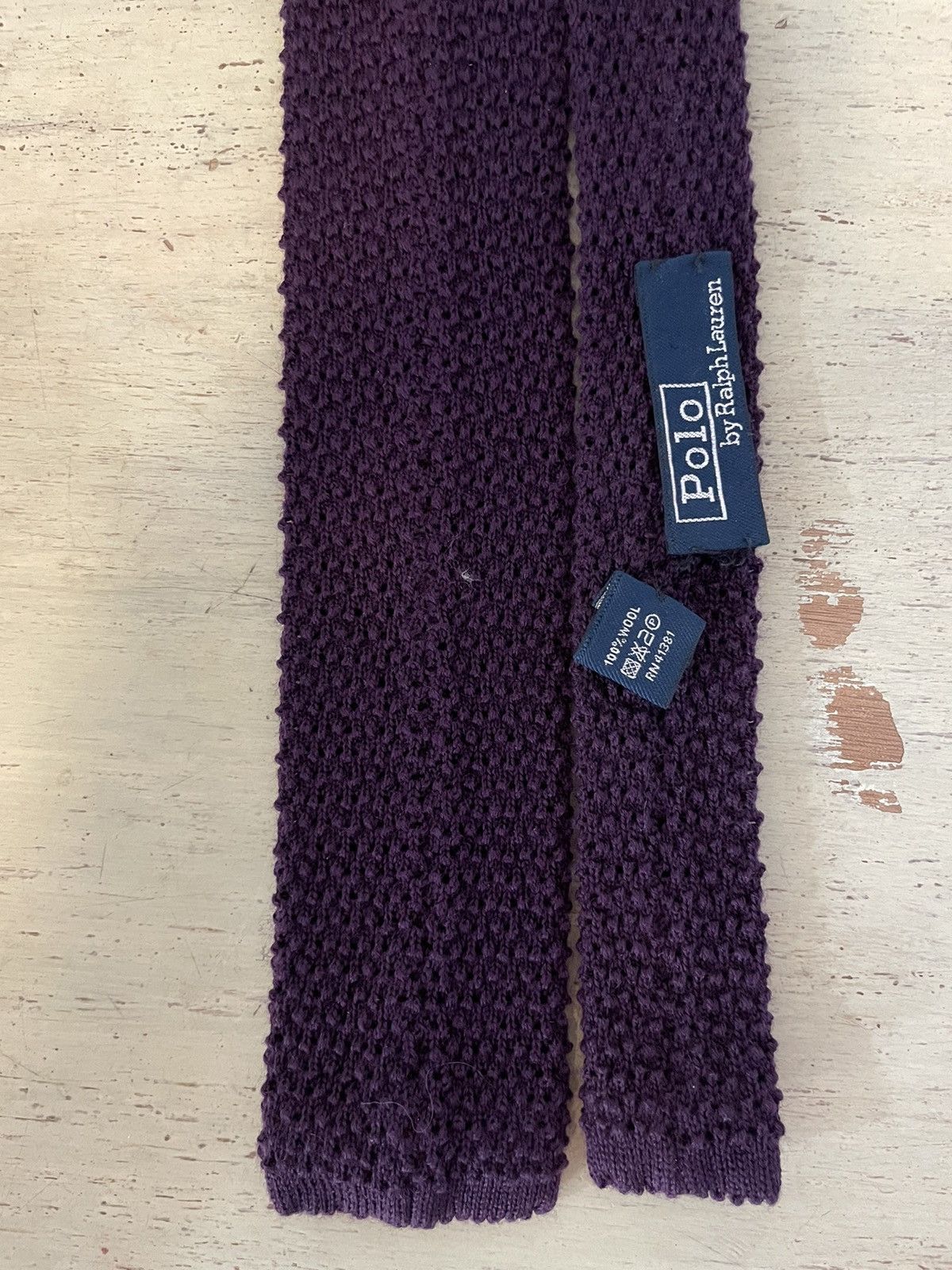 Polo Ralph Lauren Silk Knit Skinny Tie Size ONE SIZE - 1 Thumbnail