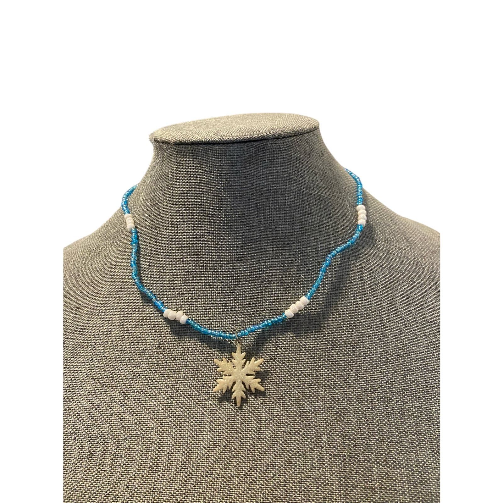 Handmade snowflake necklace Size ONE SIZE - 1 Thumbnail