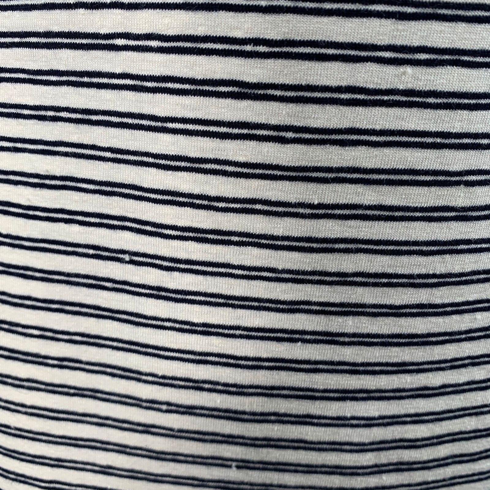 Theory THEORY Adiany B White Navy Linen Cotton Stripe T-Shirt Dress Size S / US 4 / IT 40 - 7 Thumbnail