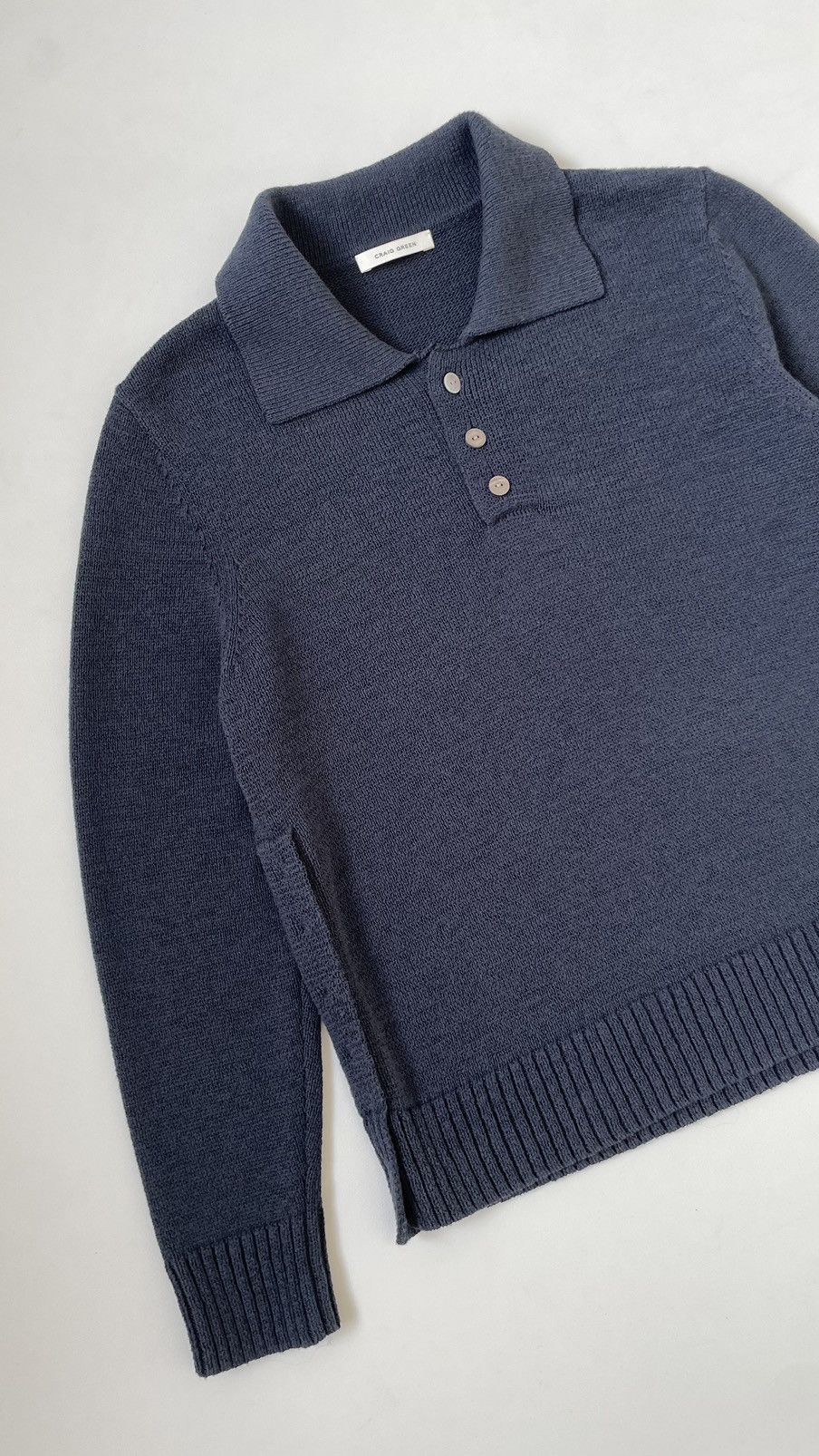 Craig Green Sample Textured Knit Polo Sweater Size US M / EU 48-50 / 2 - 5 Thumbnail