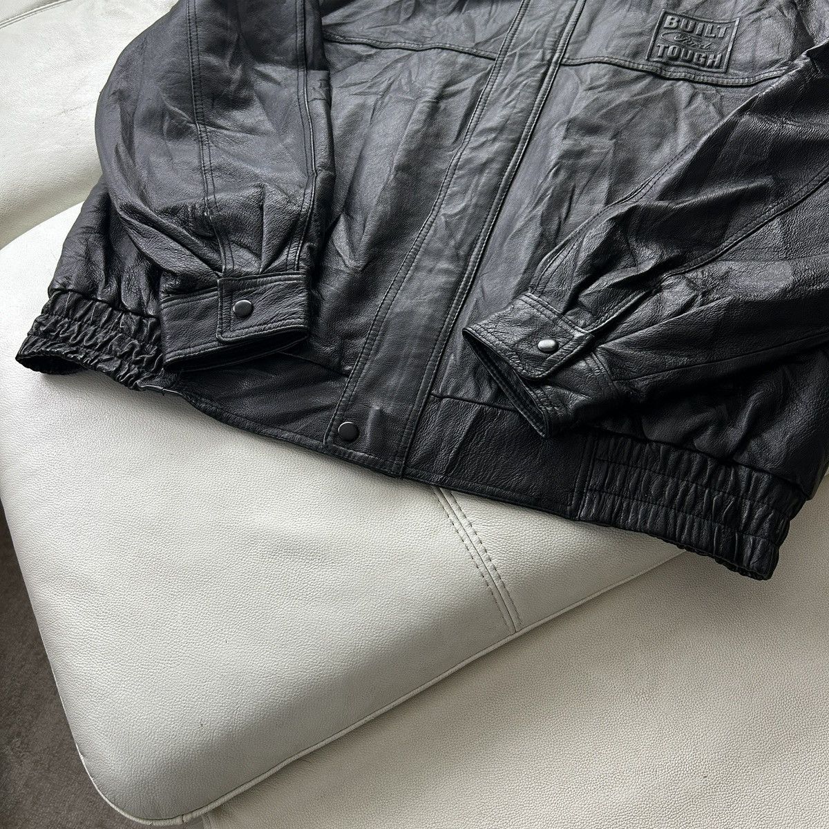 Vintage Ford Build Tough Leather Jacket Size US XXL / EU 58 / 5 - 5 Thumbnail