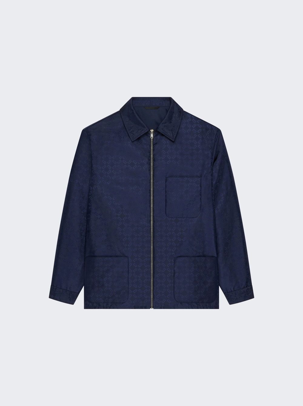 Givenchy o1mle0426 Over shirt in Monogram 72 Jacquard in Blue Size US L / EU 52-54 / 3 - 1 Thumbnail