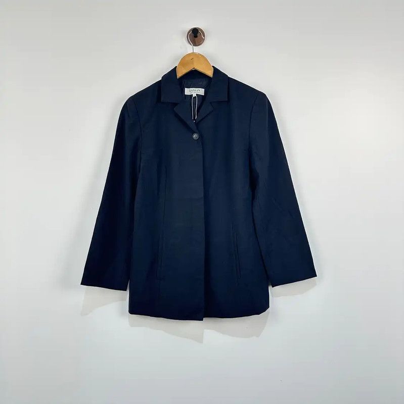 Lanvin Lanvin Black Wool Men's Outerwear Jacket 0089 Size US L / EU 52-54 / 3 - 1 Thumbnail