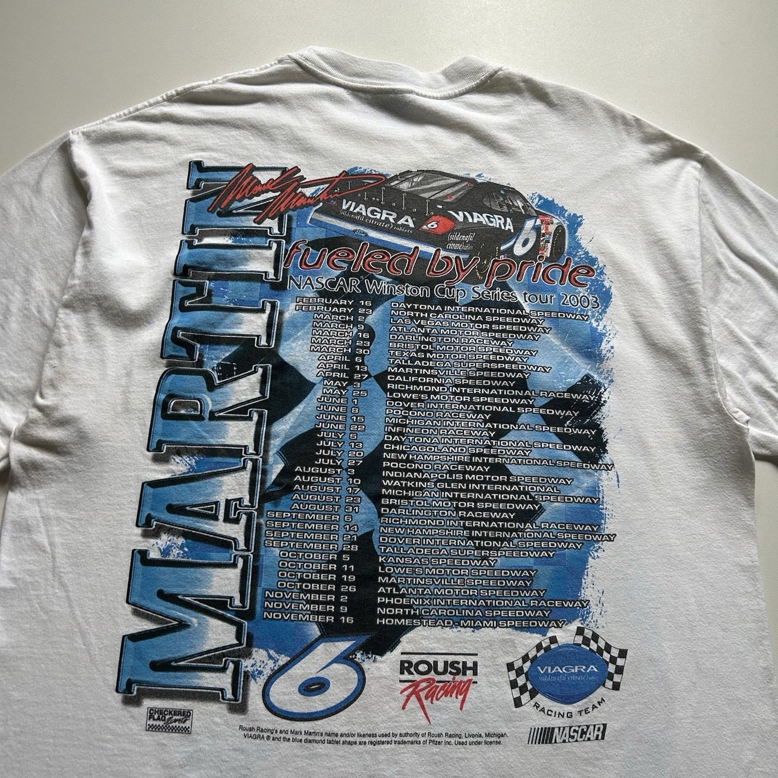 NASCAR × Vintage Vintage 90s Viagra Racing T Shirt XL Nascar Winston Cup Rare Size US XL / EU 56 / 4 - 4 Thumbnail