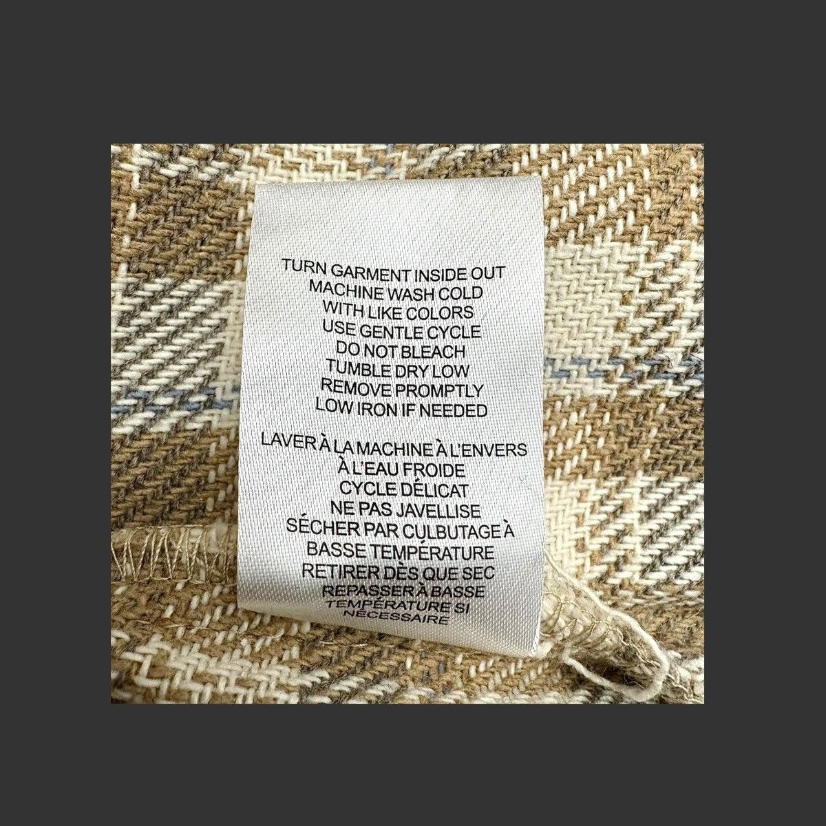 Other Oat NY Women’s Warm Plaid Pattern Tan White Shaket Sz L Size L / US 10 / IT 46 - 12 Thumbnail