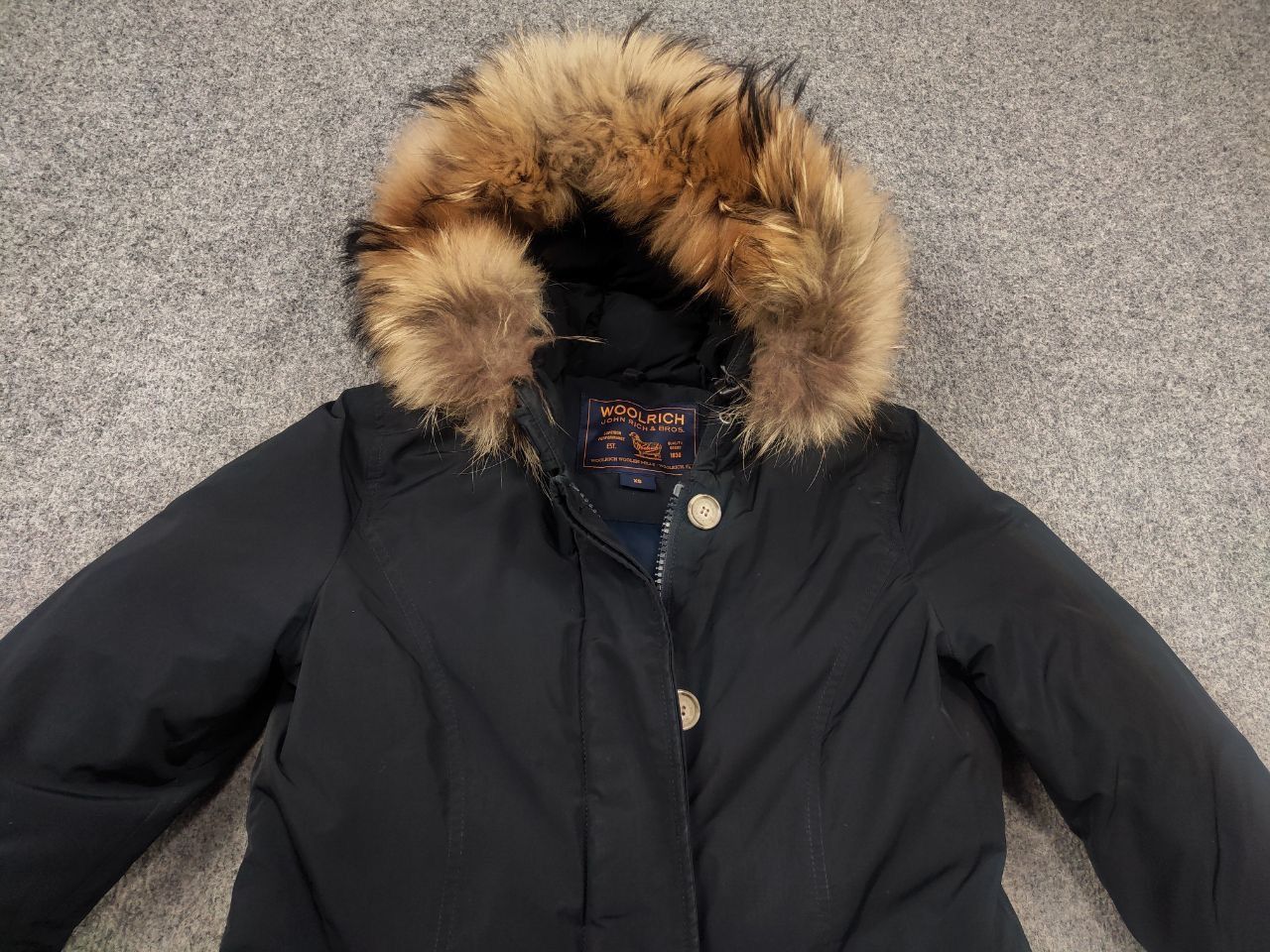 Woolrich Woolen Mills Woolrich Arctic Raccoon Down parka blue Fur hooded Jacket Size XS / US 0-2 / IT 36-38 - 6 Thumbnail