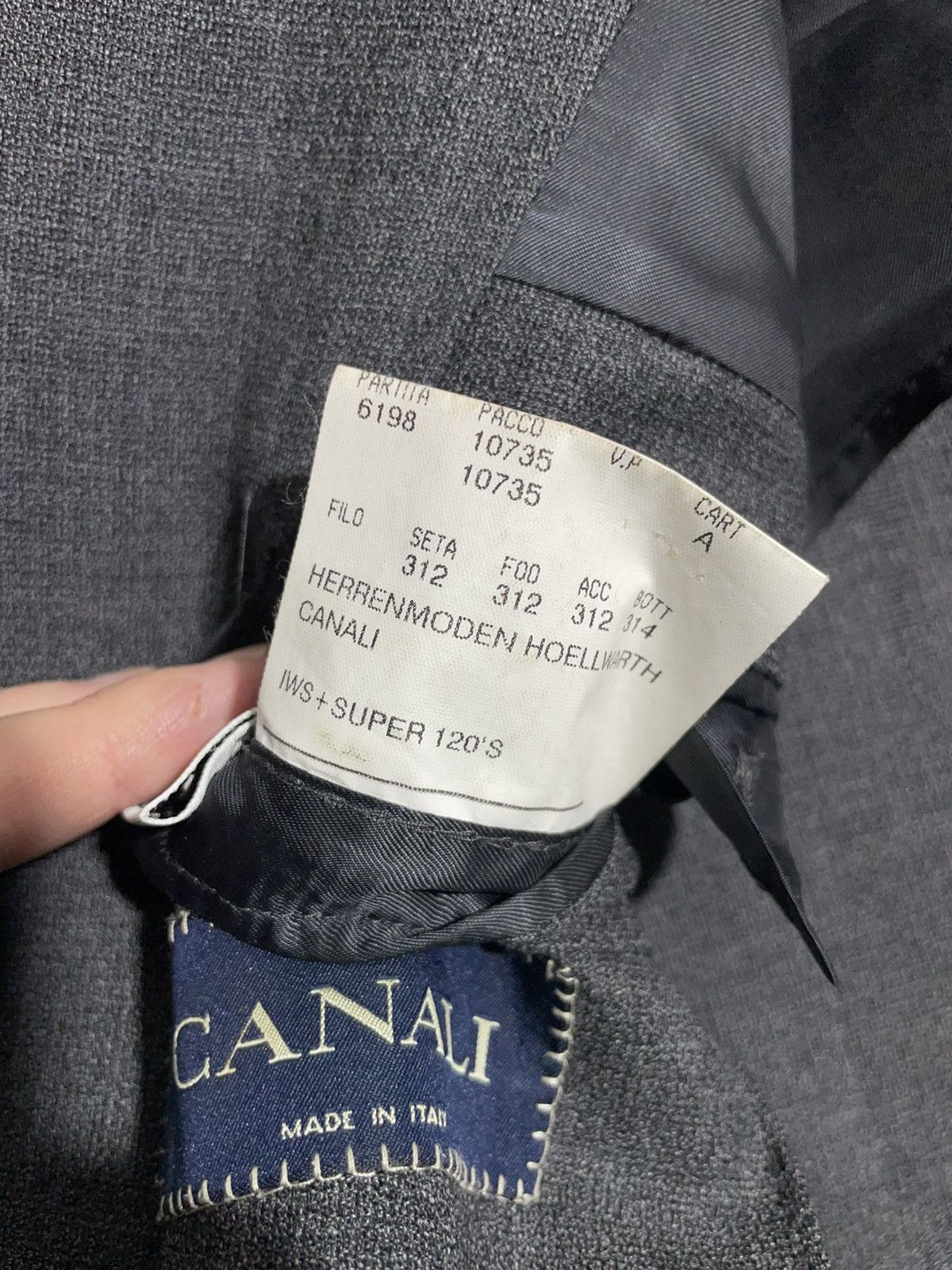 Canali Vintage Canali Two Piece Wool Suit Blazer/Pants Italy Size 52L - 11 Thumbnail