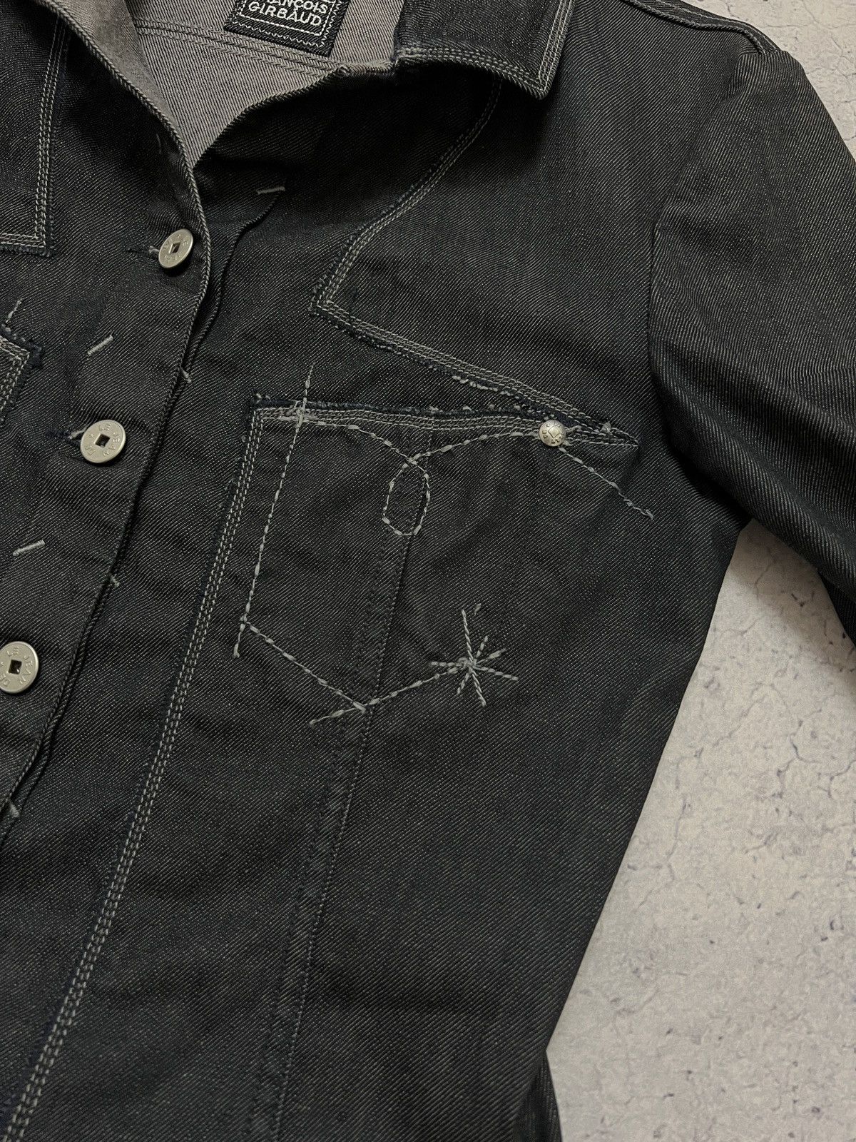 Marithe + Francois Girbaud Vintage Marithe Francois Girbaud Women's Denim Jacket Y2K Size S / US 4 / IT 40 - 11 Thumbnail
