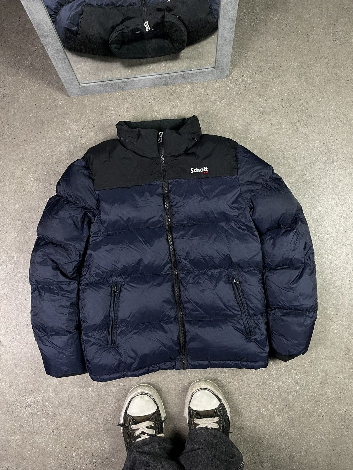 Schott × Vintage Vintage Y2K Schott nyc puffer jacket Size US M / EU 48-50 / 2 - 1 Thumbnail