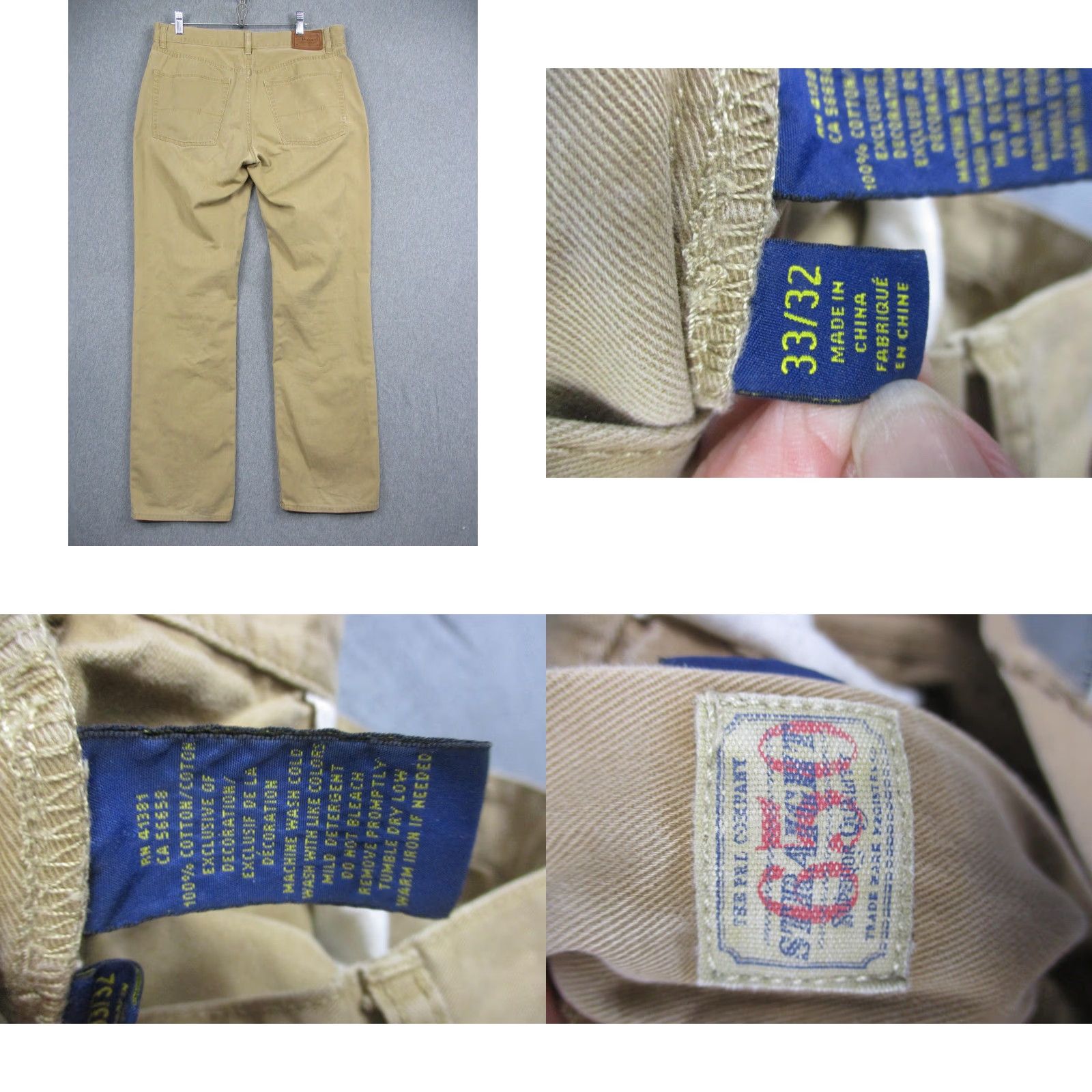 Polo Ralph Lauren Polo Ralph Lauren Pants Mens Adult 33x32 Chino Straight Leg Embroidered RL Logo Beige Size US XS / EU 42 / 0 - 8 Thumbnail
