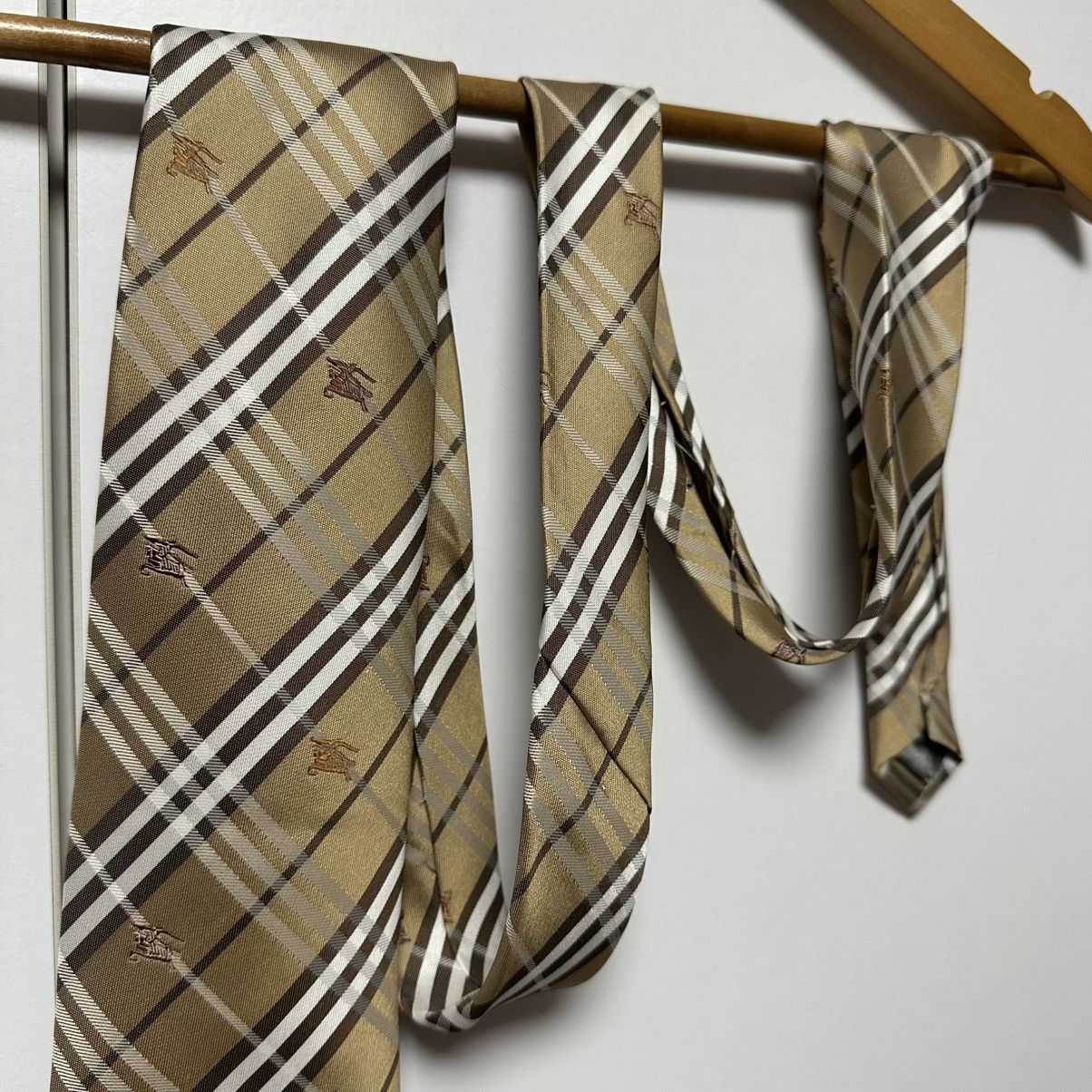 Burberry Burberry Silk Tie Luxury Monogram Size ONE SIZE - 2 Thumbnail