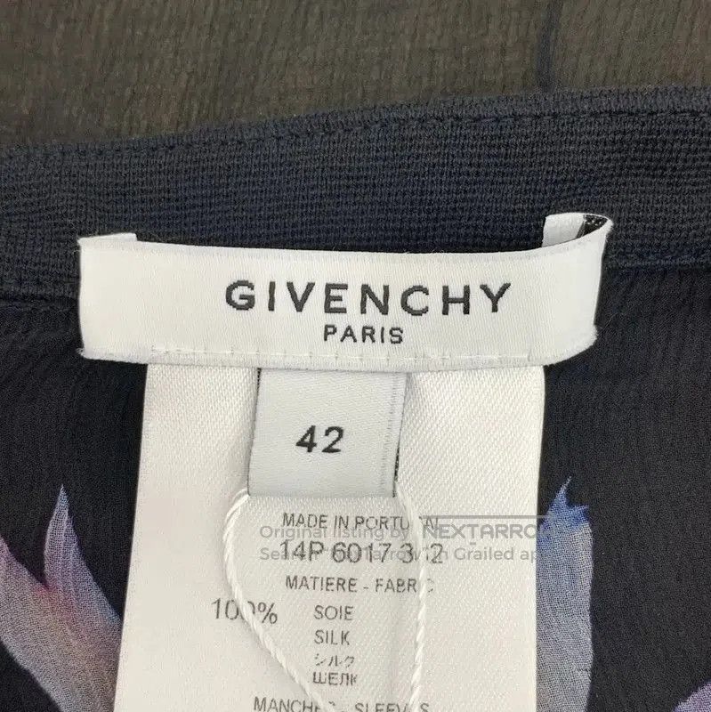 Givenchy Givenchy Black Silk Floral T-Shirt . Size XL / US 12-14 / IT 48-50 - 5 Thumbnail