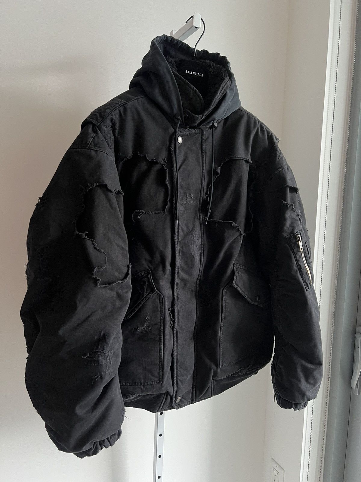 Balenciaga Unity Destroyed Bomber Jacket - Size 4