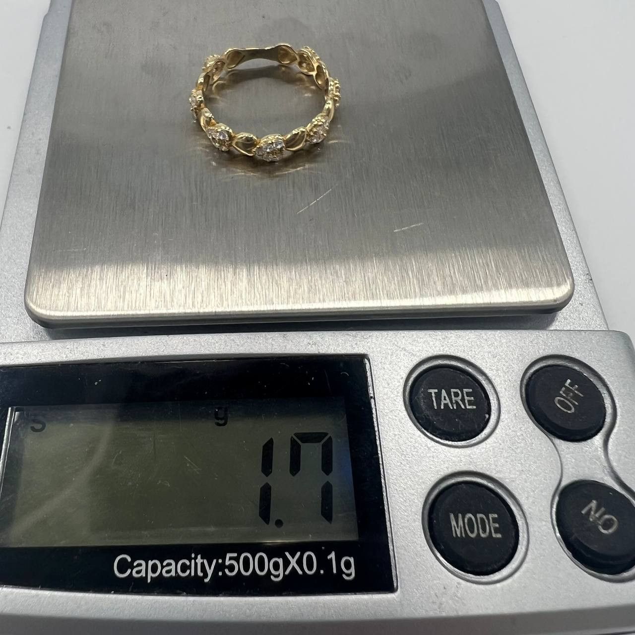 Other New 14K Solid Gold Ring 1.7g – Heart and Stones Band Design Size ONE SIZE - 3 Thumbnail