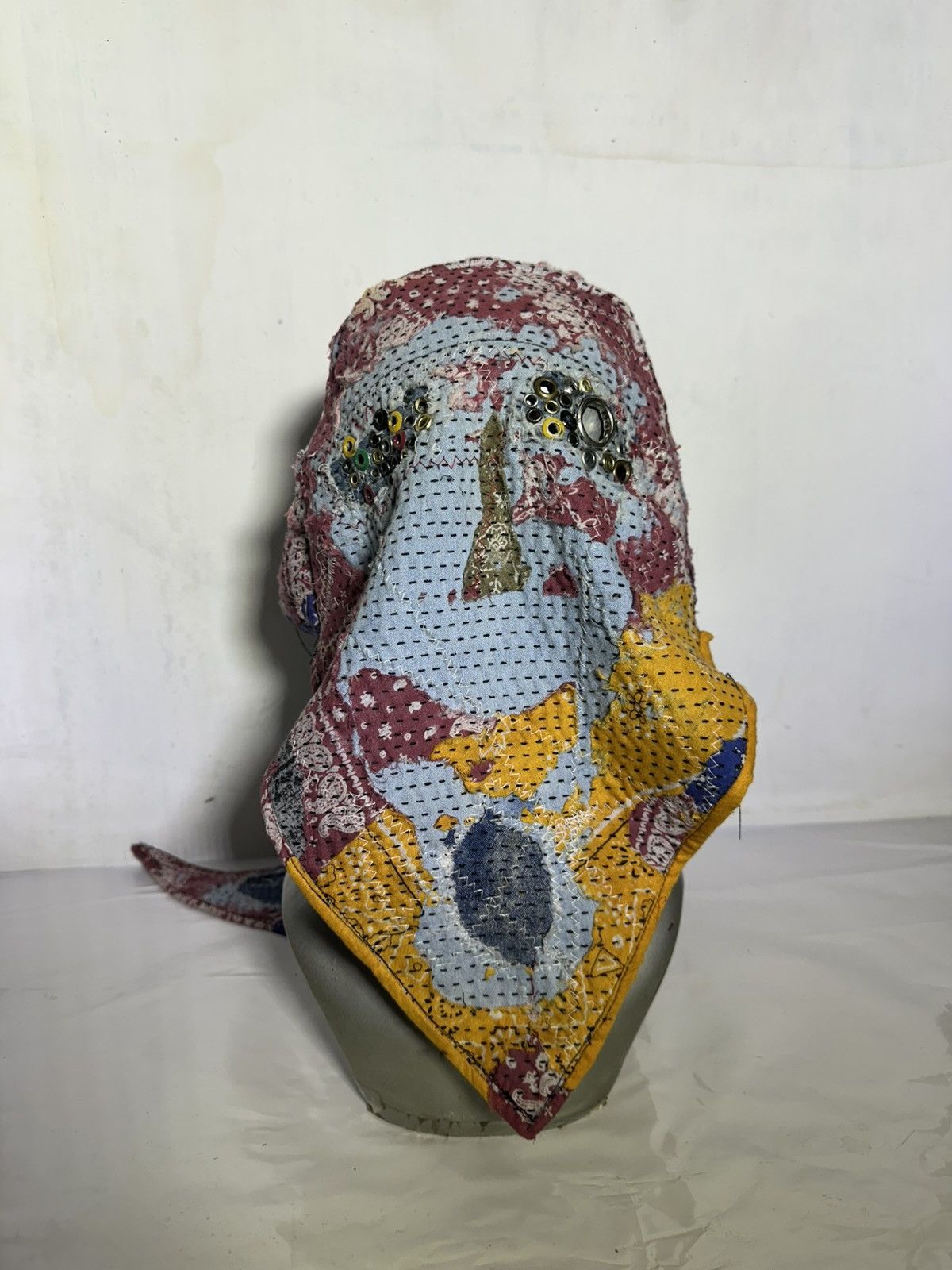 Handmade Custom Made Distressed Paisley patchwork 2 way Mask/hats Size ONE SIZE - 9 Thumbnail