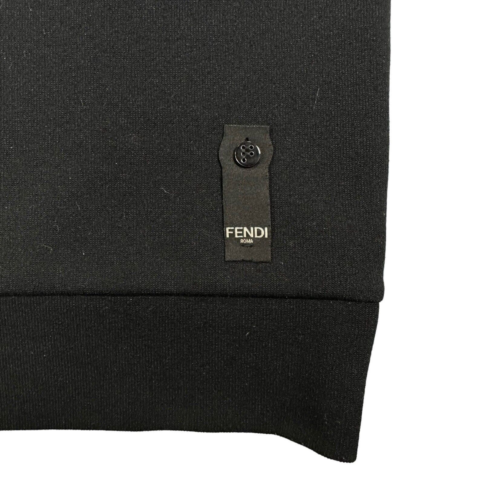 Fendi Fendi Size XL Black Sweatshirt Roma Wave Logo 3D Graphic Size US XL / EU 56 / 4 - 8 Thumbnail