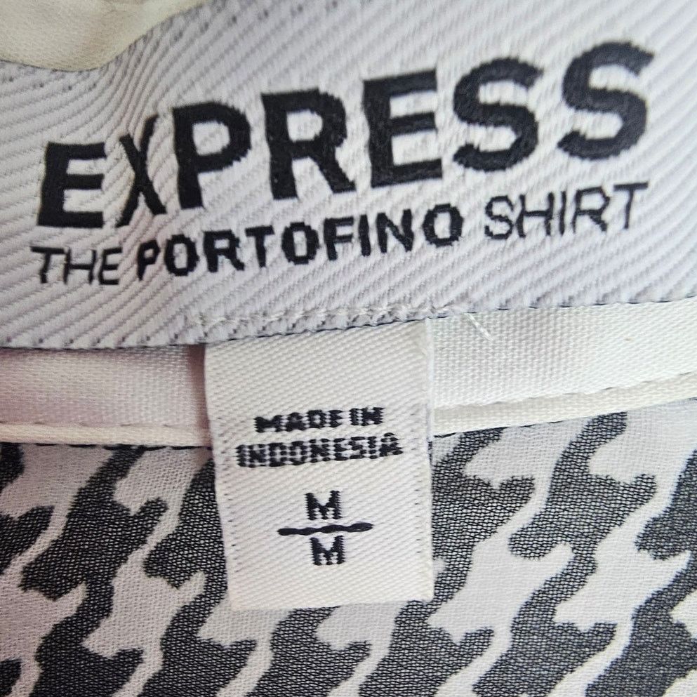 Express Express Women Houndstooth The Portofino Shirt M Sheer Career Size M / US 6-8 / IT 42-44 - 7 Thumbnail
