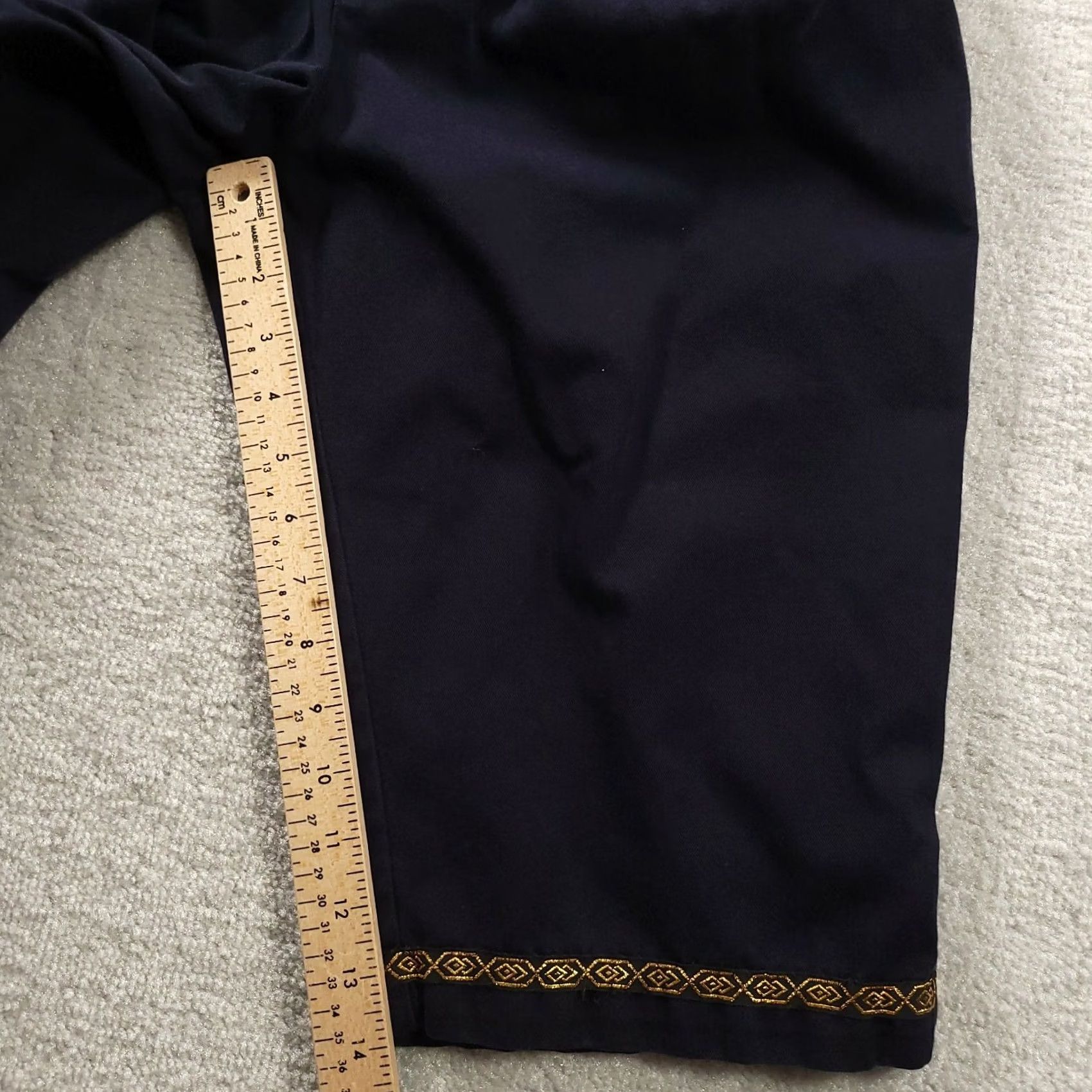 Vintage VINTAGE Cabin Creek Pull-On Capri Pants Womens 14P Petite Blue Elastic Waist Pockets Size 36" / US 14 / IT 50 - 5 Thumbnail