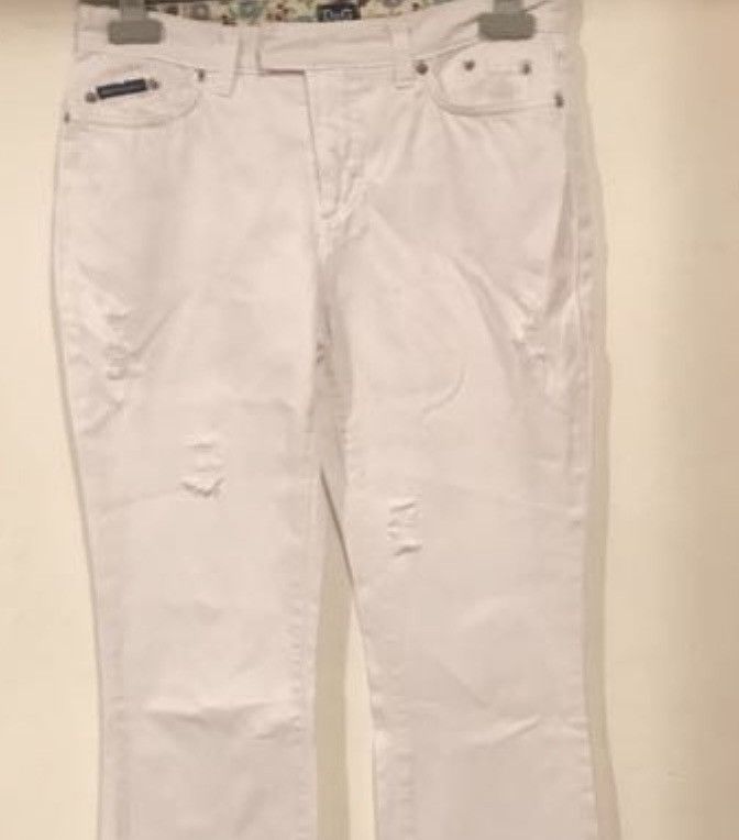 Dolce & Gabbana Dolce & Gabbana D&G white jeans Size 27" / US 4 / IT 40 - 2 Thumbnail