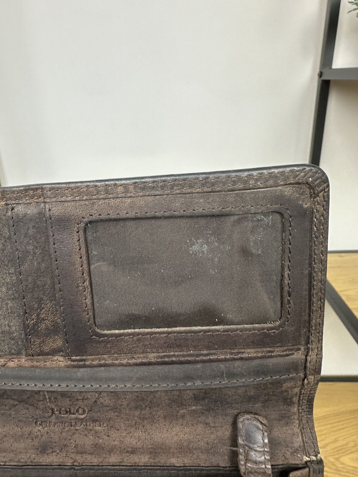 Polo Ralph Lauren Vintage Polo by Ralph Lauren Leather Long Wallet Purse Brown Size ONE SIZE - 10 Thumbnail