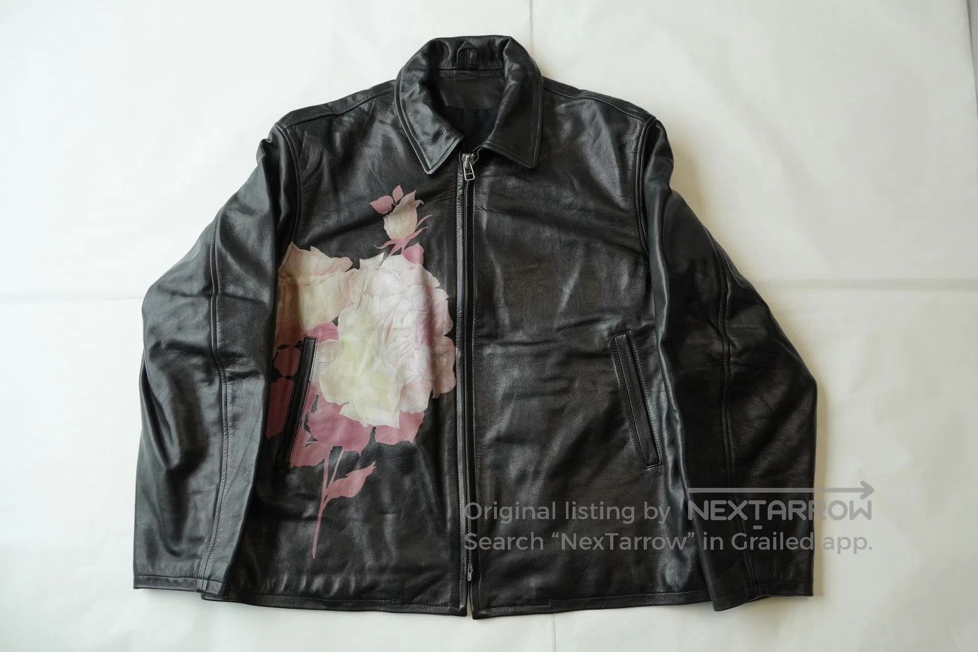 yohji yamamoto 1991 flower leather jacket.