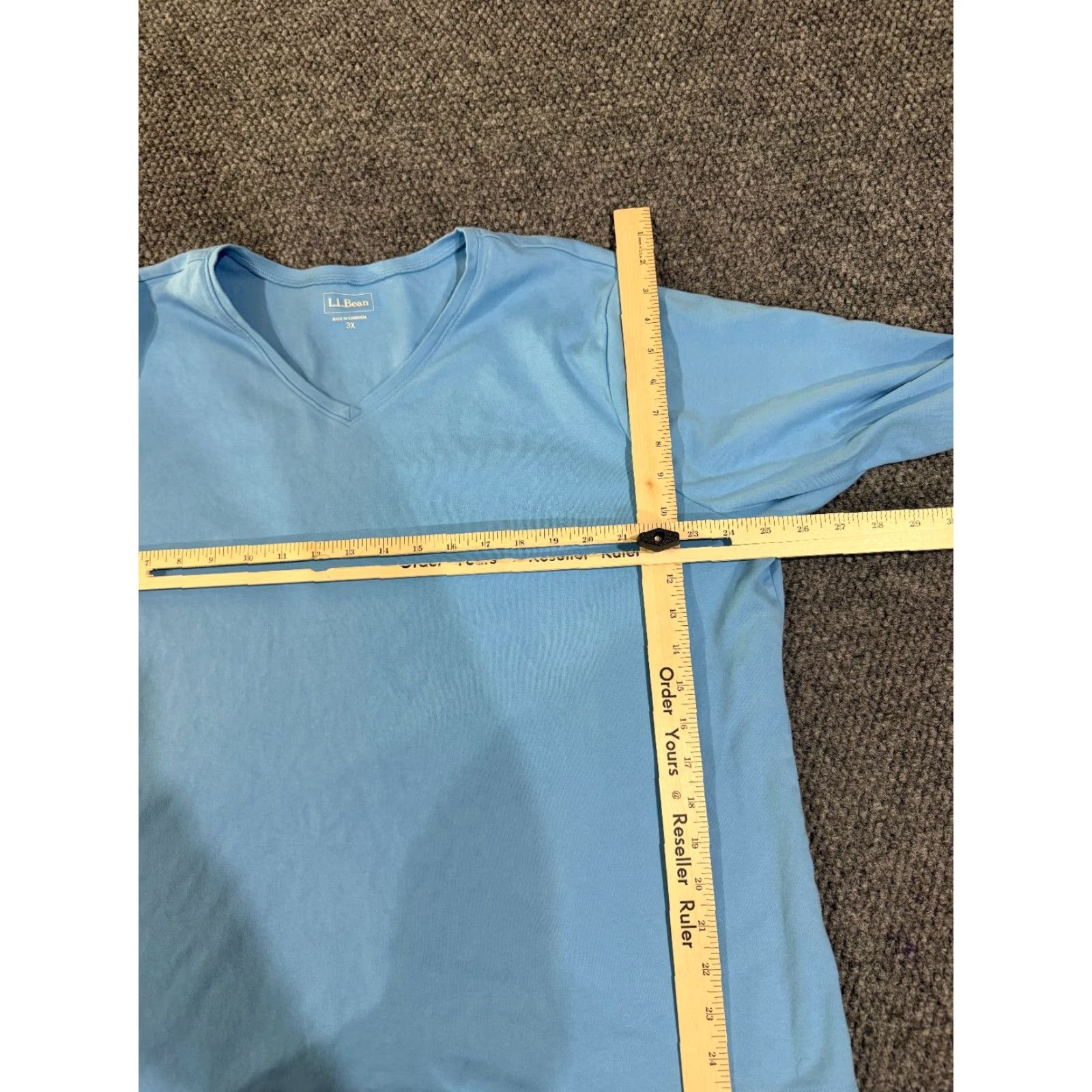 Vintage L.L. Bean Long Sleeve Shirt Womens 3X Blue Cotton Casual Tee Lightweight V-Neck Shirt Women Plus Size T-Shirt Size XXL / US 16-18 / IT 52-54 - 4 Thumbnail