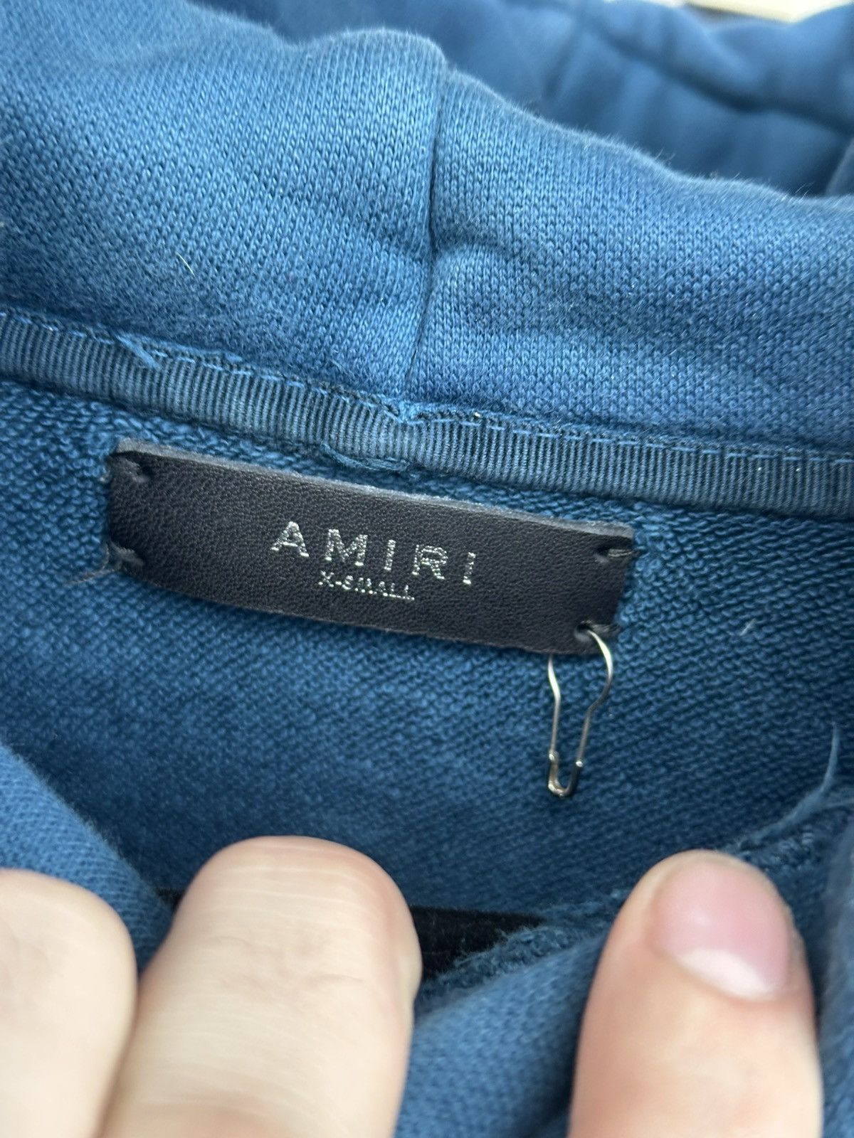 Amiri Amiri Teal Logo Hoodie Size US XS / EU 42 / 0 - 4 Thumbnail