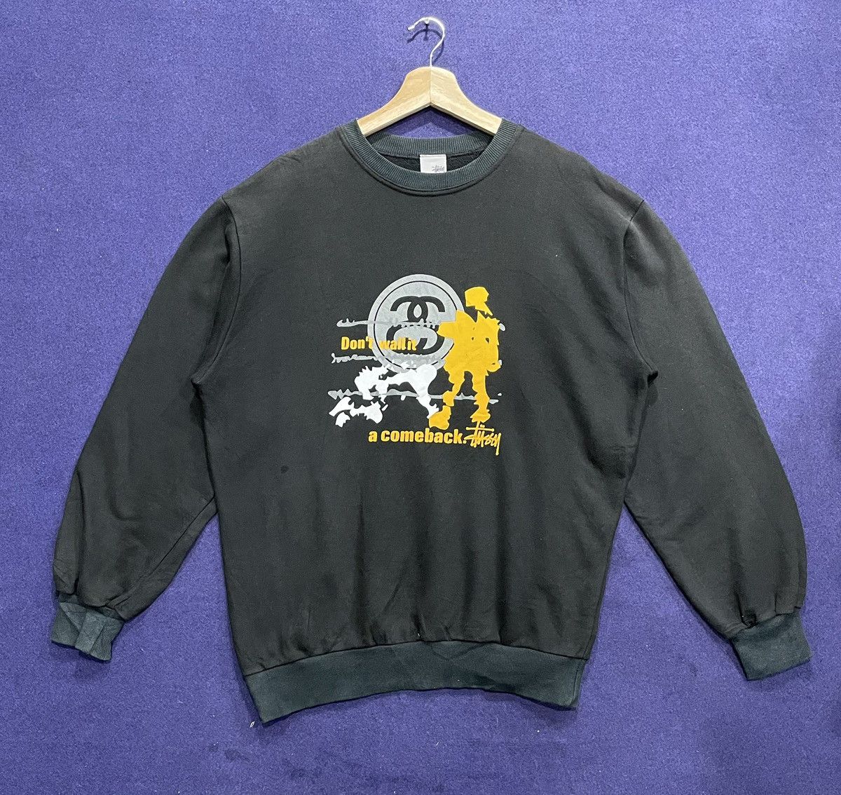 Stussy Vintage 90s Stussy Don't wall it a comeback Big Logo Size US L / EU 52-54 / 3 - 1 Thumbnail