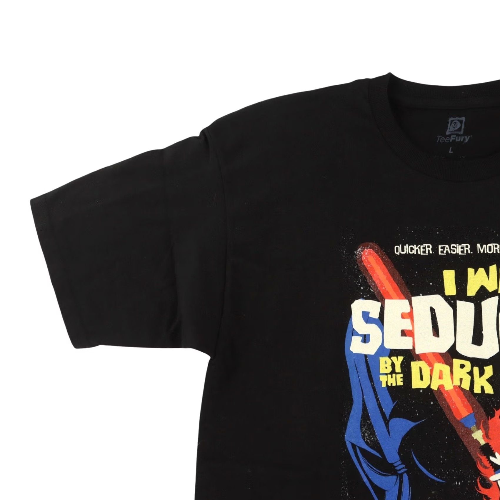 Vintage TeeFury Art T-Shirt Large Black The Darkness Star Wars Mens Size US L / EU 52-54 / 3 - 4 Thumbnail