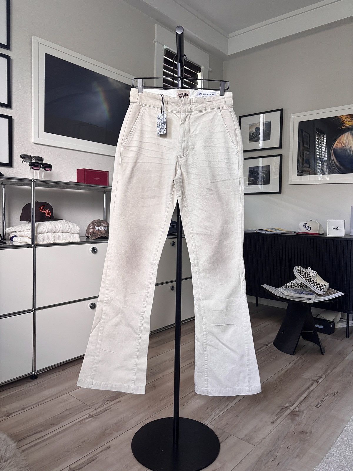 Gallery Dept. GALLERY DEPT | DISTRESSED CHINO LOGO FLARE JEANS Size US 29 - 3 Thumbnail