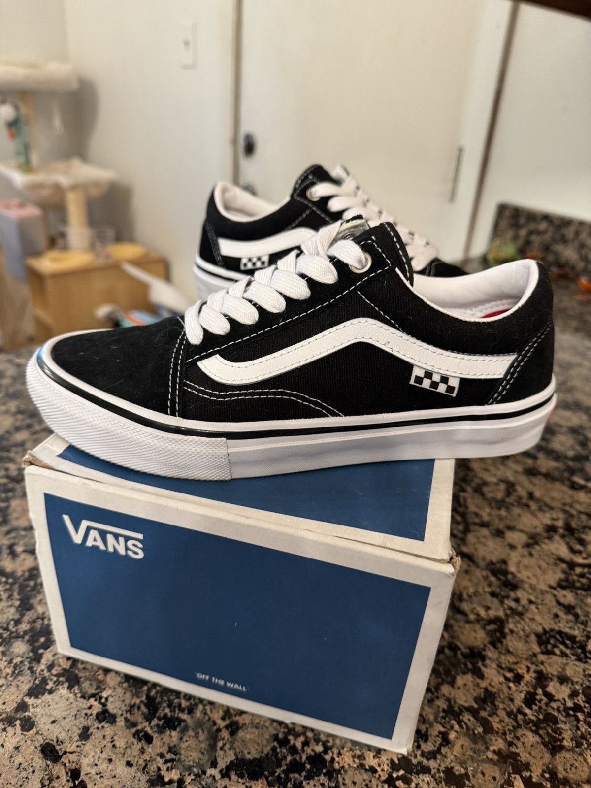 Vans Vans Skate Old Skool Black/White Size US 7.5 / IT 37.5 - 2 Thumbnail
