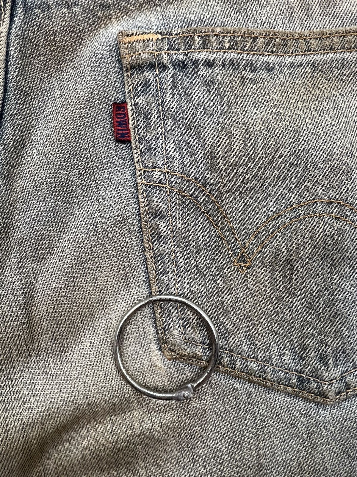 Edwin Edwin 503 Low Rise Dirty Distressed Jeans Size US 31 - 14 Thumbnail