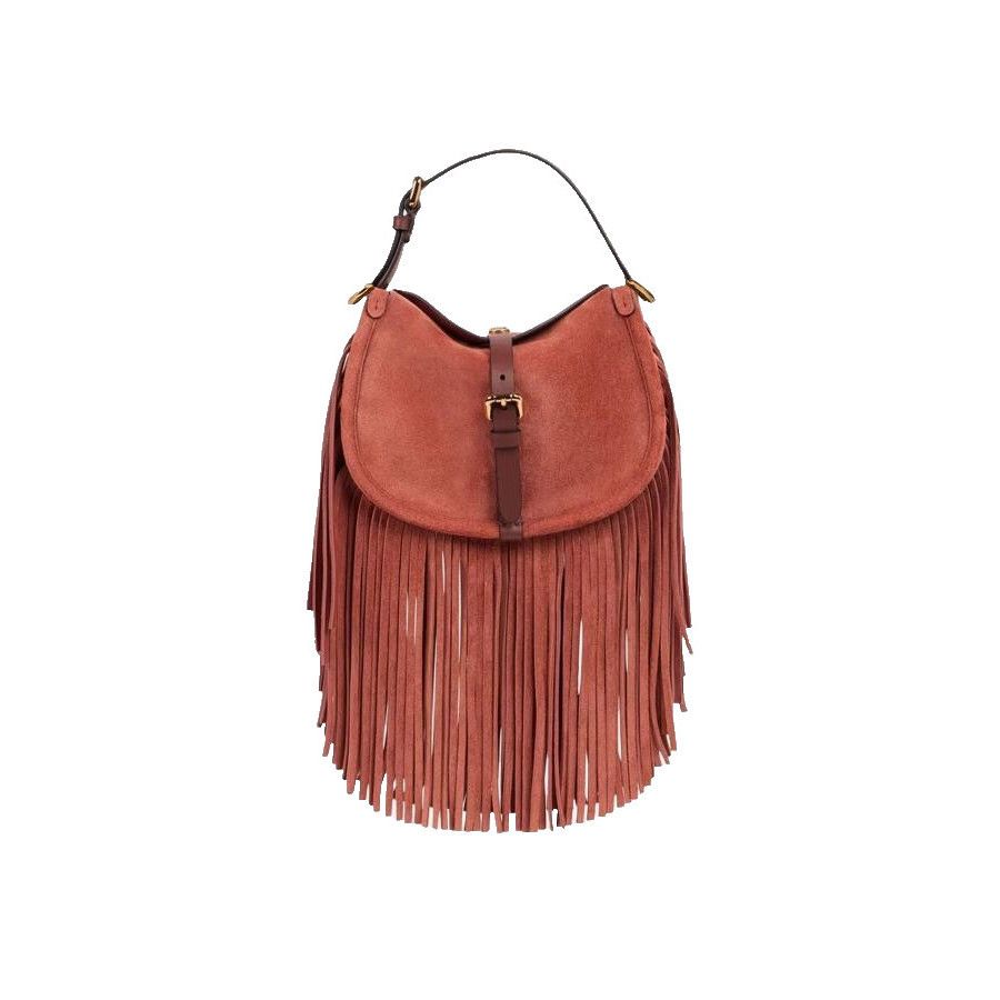 Etro ETRO Pony Small Brick Red Suede Fringes Shoulder Bag New And Size ONE SIZE - 1 Thumbnail