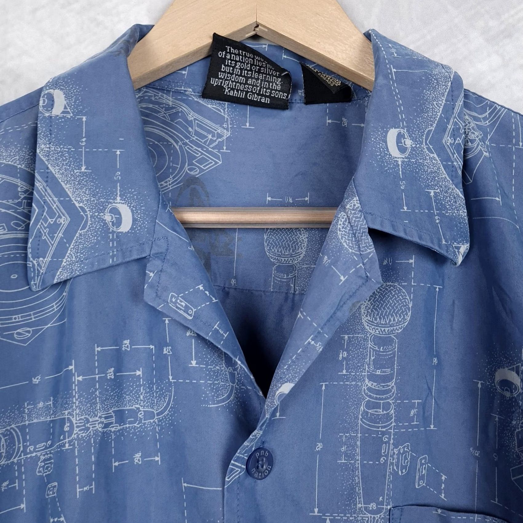 Vintage VINTAGE PNB Nation Clothing Shirt Mens XL Blue DJ Turntable Hip Hop Graphic Print 90s Casual Masculine Size US XL / EU 56 / 4 - 2 Thumbnail